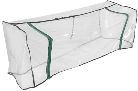 KONTONTY Tragbare Gewächshausabdeckung für Hochbeete Garten Pflanzenzelt PVC Transparent mit Reißverschluss Belüftungsschutz für Innen und Außenbereich