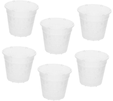 LIOOBO Macetas para Orquídeas Transpirables De Plástico para Vivero y Jardinería, 6 Unidades De 140 Mm, Diseño Práctico para Plantas Interiores y Cultivo Especializado
