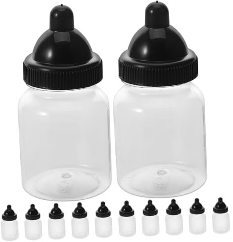 BESPORTBLE 12Piezas Cajas de Dulces Bebés Forma de Biberón Transparentes Contenedores de Shower y Prácticos Fiestas Infantiles