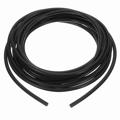 sourcing map 4mm ID x 6mm OD Silicone Tubing, 16.4ft High Temp Silicone Air Tube Drip Irrigation Hose Pipe for Home Brewing Wine Beer Line and Aquaponics, Black