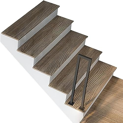 Kit di ringhiere in metallo quadrato nero per scale interne e terrazza 4 colonne a forma di U/M in ferro durevole design moderno balaustre sistema di corrimano in stile industriale