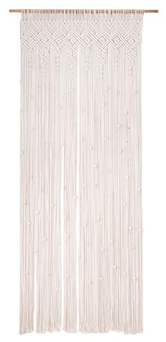 AYYDS Wand Behang Gewebter Tapisserie Vorhang Boho Handgewebter Baumwollseil Wandbehang Tapisserie für Raumteiler, Vorhänge, Türvorhänge, Hochzeitskulissen, Innendekoration, 92 x 203cm