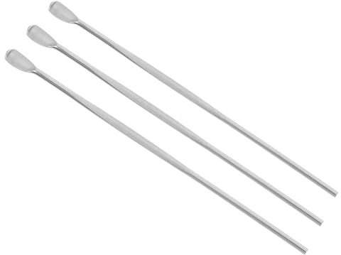 Cucchiaio per Orecchie in Acciaio Inox Portatile 8cm 3 Pezzi | Pulizia Orecchie Adulti, Set Compatto da Viaggio, Colore Argento, Strumento Pratico e Sicuro