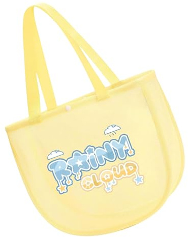 Bolsa organizadora de malla ventilada para equipos deportivos, playa, asas reforzadas, contenedor de almacenamiento al aire libre, rejillas impermeables, bolsa esencial de playa