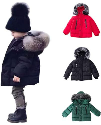 OBiQuzz quiltad jacka baby, vinterjacka lätt dunjacka med huva övergångsjacka långärmad sweatjacka enfärgad huvjacka varm sportjacka utomhus andas babyjacka för höst och vinter