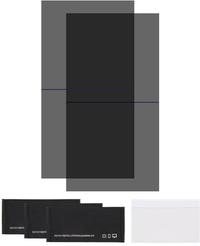 sourcing map Polarisierte Folie, 16,5 cm selbstklebende polarisierte Blätter, linearer Polarisationsfilter mit Reinigungsset, Schaber für LCD-Bildschirm-Reparatur, Physik, Bildung, 0 Grad, 2 Stück
