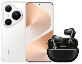 HUAWEI Pura 80 Pro Móvil Blanco + FreeBuds Pro 4 Negro, 12 GB+512 GB, Ultra Chroma con Sensor de 1 Pulgada, Cámara Teleobjetivo Macro con Ultrailuminación, Cancelación de Ruido Mediante IA, 5170 mAh