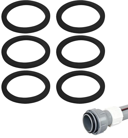 6 Pcs Kitchen Sink Rubber Washer, Washing Machine Hose Connector Sink Waste Pipe Flat Washers, Pipe Water Hose Round Spacer Washers (OD 45mm, ID 35mm)