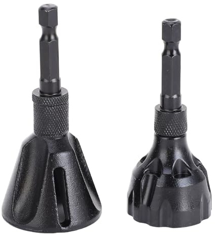 2Pcs Tungsten Steel Deburring Chamfer Tool, Drill Bit Burr Remover with 3 Flute, Screw Burr Removal Tool for 3 to 20mm and 5 to 25mm Threads, Hex Shank for Stainless Steel Iron Cop