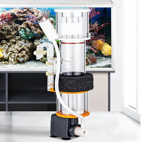 Protein Skimmer for Saltwater Aquariums, Improves Water Quality, DC Variable Frequency Water Pump, Suitable for 30-130L Fish Tanks
