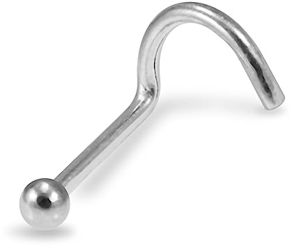 Monster Piercing 14K Solid Gold 2MM Plain Top 18 Gauge Nasenloch Nase Kugelgewindetrieb Piercingschmuck