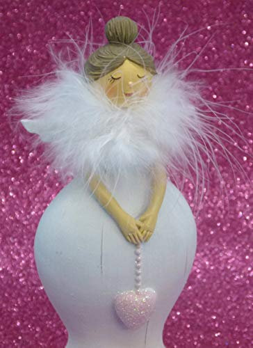 Pommerntraum ® | Mollyengel Schutzengel Weihnachtsengel RubensEngel Glücksengel Nana Engel Molly Friedensengel Dekorationsfigur (mit Herzchen)
