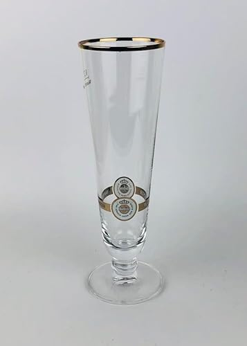 Warsteiner 0,2l Glas/Goldrand/Gläser/Bierglas/Biergläser/Gastro/Bar/Party / 1 Stück