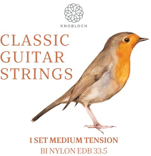 KNOBLOCH ERITHACUS Cuerdas Guitarra Española, Naturalidad y Fluidez | BIO Nylon, Bajos Naturales con Agudos Naturales, Adaptación Rápida, Precisión y Tono Expresivo, Set 6 Cuerdas