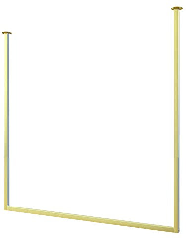 YFZSJ Kleiderstangen, Metall-EinzelhandelsgeschäFt Schwerlastschrank Organisation, TäGliche HaushaltsbüGel, 50 Kg TragfäHigkeit/golden / 120x125cm