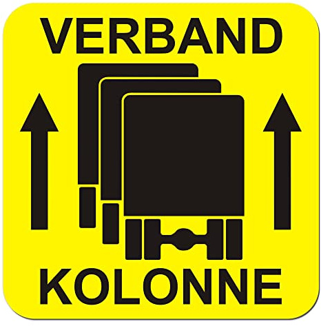 LOHOFOL Magnetschild VERBAND KOLONNE | Schild magnetisch mit Piktogramm (40 x 40 cm)