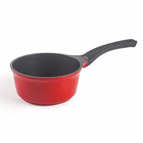 LACOR 25958 - Cazo Cocotte, Cazo Antiadherente, Utensilios Cocina | En aluminio ligero, para salsas, leche y raciones pequeñas; antiadherente fácil de limpiar, apto para inducción