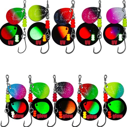 Paradox Fishing Forellen Spinner Set 10x 2,8g Spinner Sets mit Box I UV-AKTIV + GLOW I Forellenköder Set Forellen Angeln Forellen Köder Spoon Forelle Forellen Spoon - Spoons Forelle (10x Spinner 2,8g)