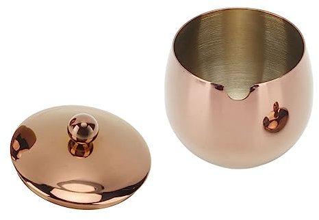 Ausla Azucarero Grande de Acero Inoxidable, Tarro de Especias con Tapa, Almacenamiento para Sal, Caramelo, café, Apto para Lavavajillas (Oro rosa)
