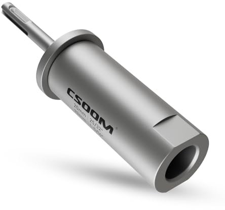 CSOOM Professional SDS PLUS Erdnageleintreiber zum Einstecken von Tiefenerder 145 x Ø 33 mm，Innen Ø 20 mm，Erdungsspieß，Erder Erdung Staberder，Abnehmbar