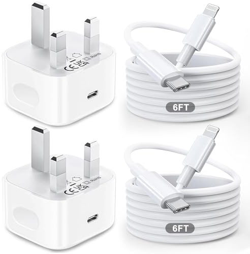 for iPhone Charger Fast Charge [MFi Certified] 2PACK 20W for Apple Charger with 6FT 2.4A USB C to Lightning Cable,Phone Charging for iPhone 14/13/12/11 Pro/Pro Max/XS/XR/SE/8, for iPad Pro