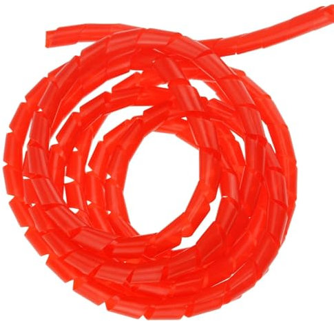 DIMEIYAN Cable Management,Spiral Wrap Cable Tube,2 Meters 8mm tube diameter Spiral Wire Organizer Sleeves Cable Casing Wrap Tube Flame Retardant Cable Winding Pipe(Red)