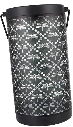 FIXOSHEE Hollow Dragonfly Solar Lantern for Garden Decorations Outdoor Dragonfly Design Solar Lantern Hanging Metal