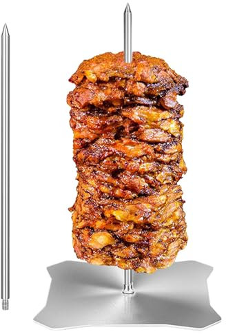 Brochette Verticale - Support À Broche Vertical Pour Barbecue Et Grill,Support à Brochettes pour Barbecue et Four - Brochettes Inox pour Chawarma et Tacos Al Pastor