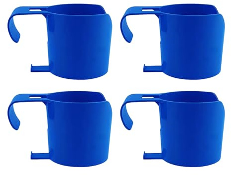 Portavasos para Piscina Exterior,Set de 4 Portavasos para Piscinas Enterradas - Organizador Antivuelco para Accesorios De Verano En El Bordillo para Teléfono Botella Llave Juguete Natación