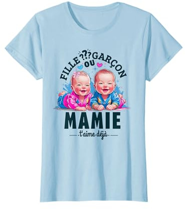 Cadeau Gender Reveal Mamie Parti Révélation du Sexe bébé T-Shirt