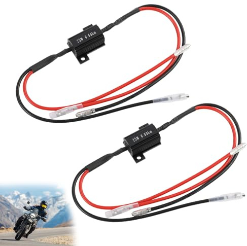 B548 2 Stück Leistungswiderstand Für SMD LED Miniblinker - 25 Watt, 6,8 Ohm - Korrekte Blinkfrequenz Für 12V Fahrzeuge - Hochwertige Verarbeitung Und Einfache Montage Automotive Led Decoder