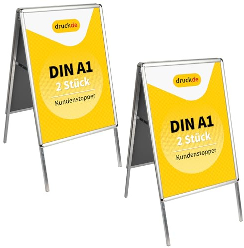 A1 Kundenstopper Aufsteller - 2 Stück - doppelseitige Werbetafel | A1 Kundenstopper Aufsteller, 2 Stück, doppelseitige Werbetafel, A1