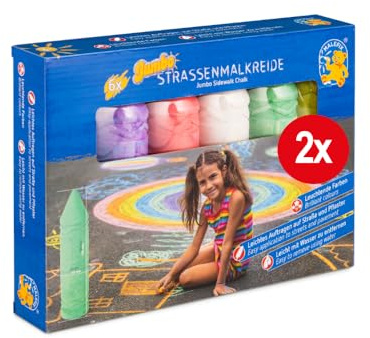 PUSTEFIX MALEFIX Jumbo Straßenmalkreide 6er Doppelpack