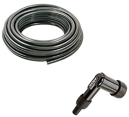 KIT ALLUMAGE : FIL A BOUGIE 7MM + ANTIPARASITE LB05E MOBYLETTE SCOOTER MOTO TONDEUSE MOTOCULTEUR CAPUCHON DE BOUGIE