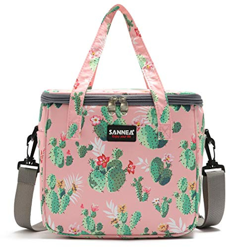 SAMERIO Bolsa Comida Trabajo isotermica Bolsa Termica Porta Alimentos 9L Hermética Plegable Nevera para Adultos Mujer Niñas Trabajo Escuela Playa Camping