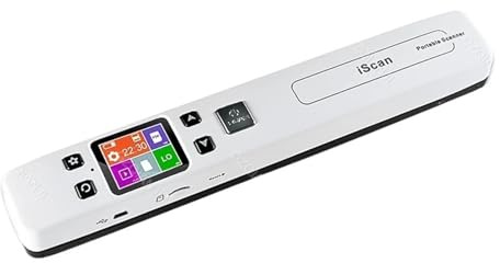 Scanner for documenti A4, scanner portatile, display LED, mobile HD 1050 DPI, for foto a colori, supporta il formato JPEG, 32 GB di TFCard(USB Black Scan)