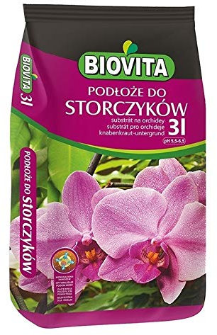 Biovita 3L Orchideenerde natürlichen Ursprungs, mit Leichter und luftiger Struktur, angereichert mit Dünger