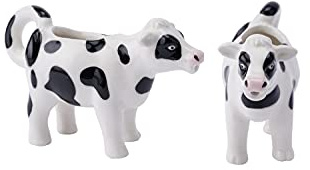CGB Giftware Mini pot à lait de vache | Capacité 30 ml | Accessoire de cuisine | Noir et blanc | Boîte cadeau | Gamme Loft | GB05791