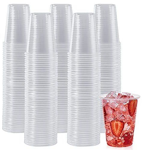 Lilymicky 500 Pack 7 oz Clear Plastic Cups, Disposable Drinking Cups, Plastic Party Cups for Birthday Parties, Picnics, Ceremonies, and Any Events
