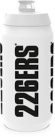 226ERS - Bidón Ciclismo, de Polipropileno y sin BPA, Ligero, con Tirador de Boquilla y Abertura Grande, Fácil de Limpiar, Testado, Color Blanco, 1 x 500 ml