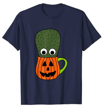 Petite tasse cactus dans Jack O Lantern T-Shirt