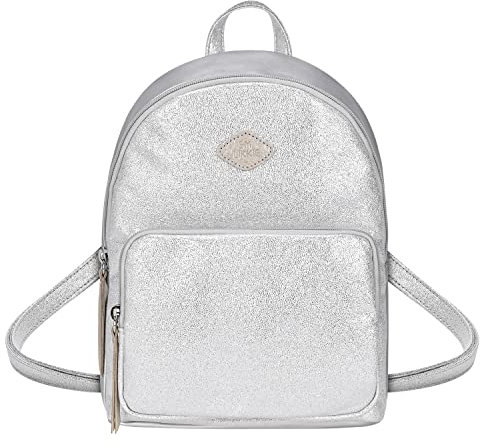 GM LIKKIE Glitzer, modischer Rucksack, Pailletten, kleiner Rucksack, Mini-Rucksack für Damen, silber, Medium, Silberfarbener modischer Rucksack