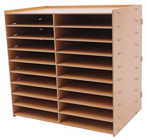 Dokumentenablage Holz Ablagefach, Aktenaufbewahrung Organizer Büro Schreibtisch Briefablage Aktenablage Papierablage für A4 Papier Ordner Ablagesystem Organizer