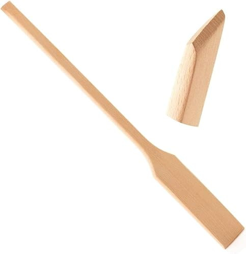 IBLAY Espátula de madera extra larga – Cuchara grande de madera de haya de 18 pulgadas para cocinar, mezclar, preparar en ollas grandes – Utensilios de cocina resistentes, paletas planas de mango