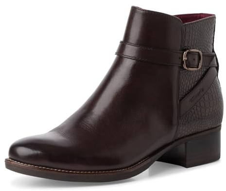 Tamaris Bottines à talon bloc pour femme, moka, 36 EU