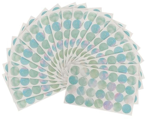 NUOBESTY 20Sheets Colorful Hole Punch Reinforcement Sticker Labels, Self-Adhesive Round Multicolored Paper Hole Protectors for Loose-Leaf Paper Sheets