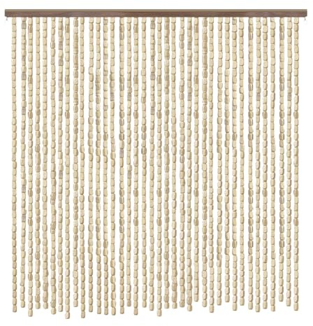 Sh000ad Bambusvorhang Hängende Holzperlen Türvorhang,Teilervorhang,Retro-Stil Perlenvorhang für Türen,Fenster,Raumteiler Deko Holzperlenvorhang,Anpassbar,Breite x Höhe (70cm x 200cm(70 Stränge))