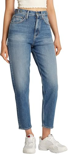 Tommy Jeans Donna Jeans Mom Jean Vita Alta, Blu (Denim Medium), 30W/25L