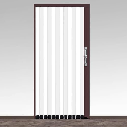 falttüren / schiebetüren Faltbare Falttüren für Kleiderschränke – 25 35 45 55 65 75 Zoll Breite, temporärer Raumteiler – Aluminium, weiß, faltbar, über der Tür einziehbar – Innentüren mit Mehrfachfalt