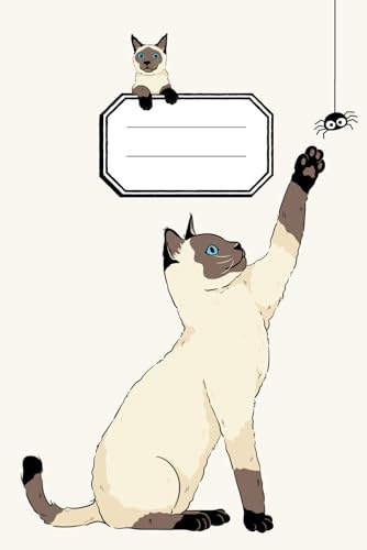 Notizbuch Siamkatze: liniert, A5, Softcover, für Katzen-Freunde und Katzen-Liebhaber, Mädchen und Jungen, als Hausaufgabenheft, Tagebuch, Bullet Journal, Kladde, ideal als Geschenk